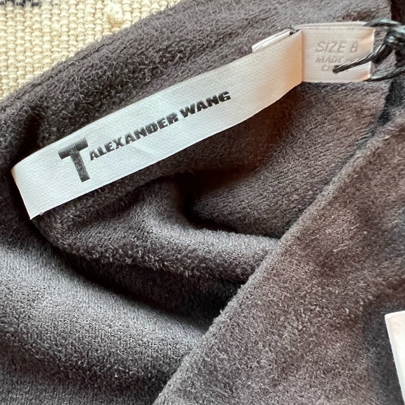 Alexander Wang Bodysuit Lace Up Bodysuit Charcoal Size 8 - Picture 15 of 15